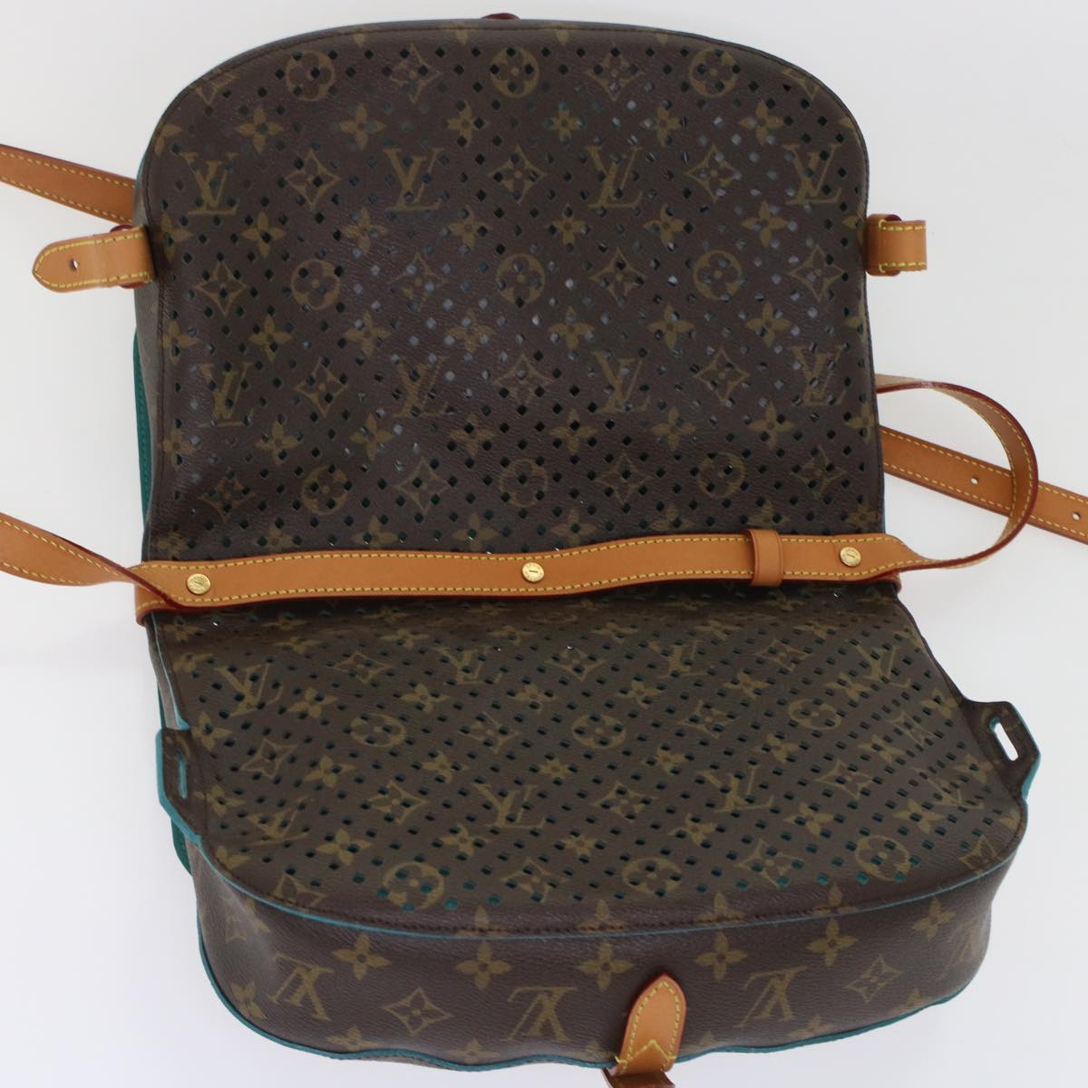 LOUIS VUITTON Monogram Perfo Saumur 30 Shoulder Bag M93998 LV Auth 49620SAV