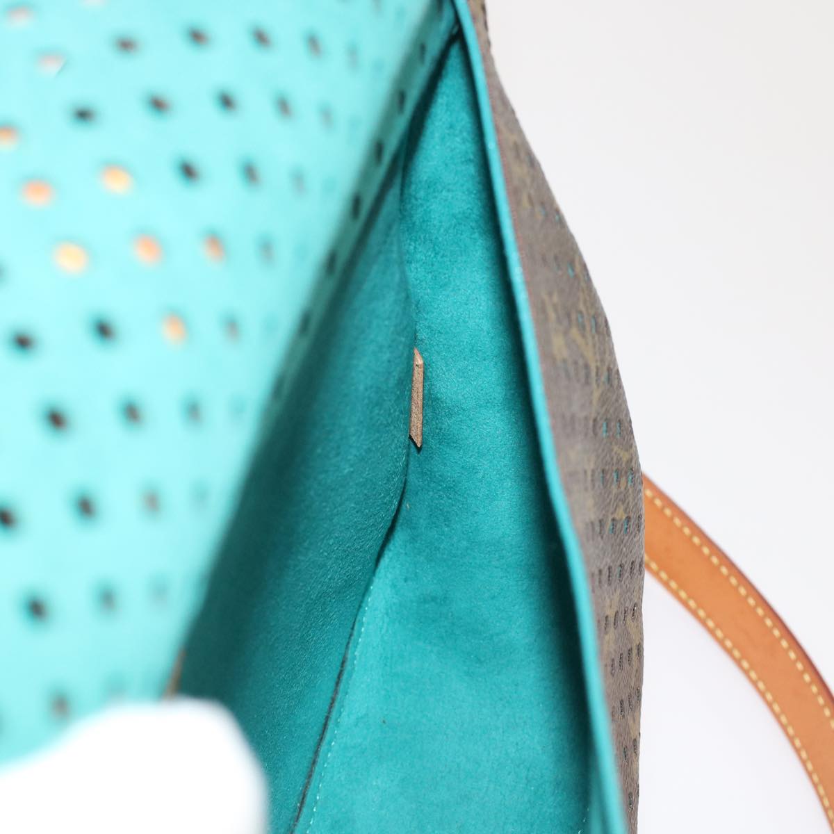 LOUIS VUITTON Monogram Perfo Saumur 30 Shoulder Bag M93998 LV Auth 49620A