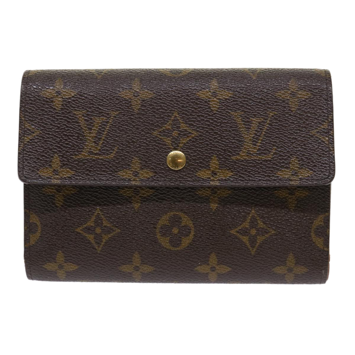 LOUIS VUITTON Monogram Porte Tresor Etui Papie Wallet M61202 LV Auth 49949