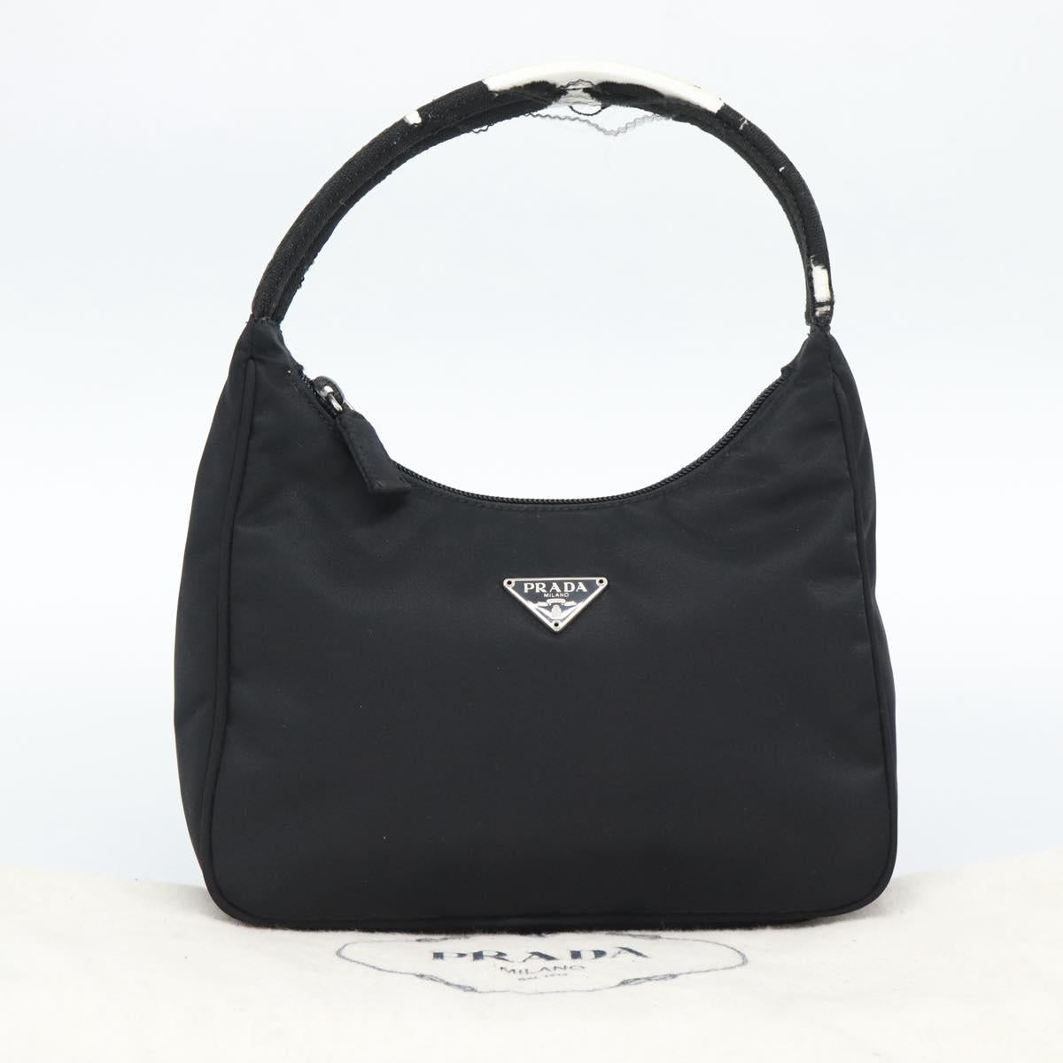 PRADA Pouch Nylon Black Auth 49968