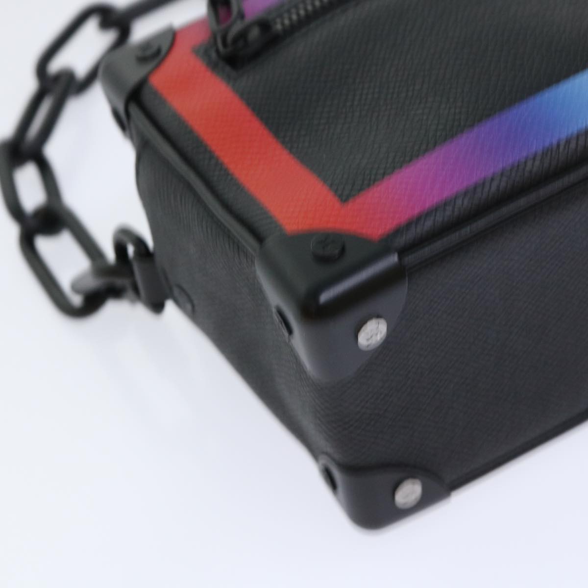 LOUIS VUITTON Taiga Rainbow Mini Soft Trunk Shoulder Bag M30351 LV Auth 50210SM
