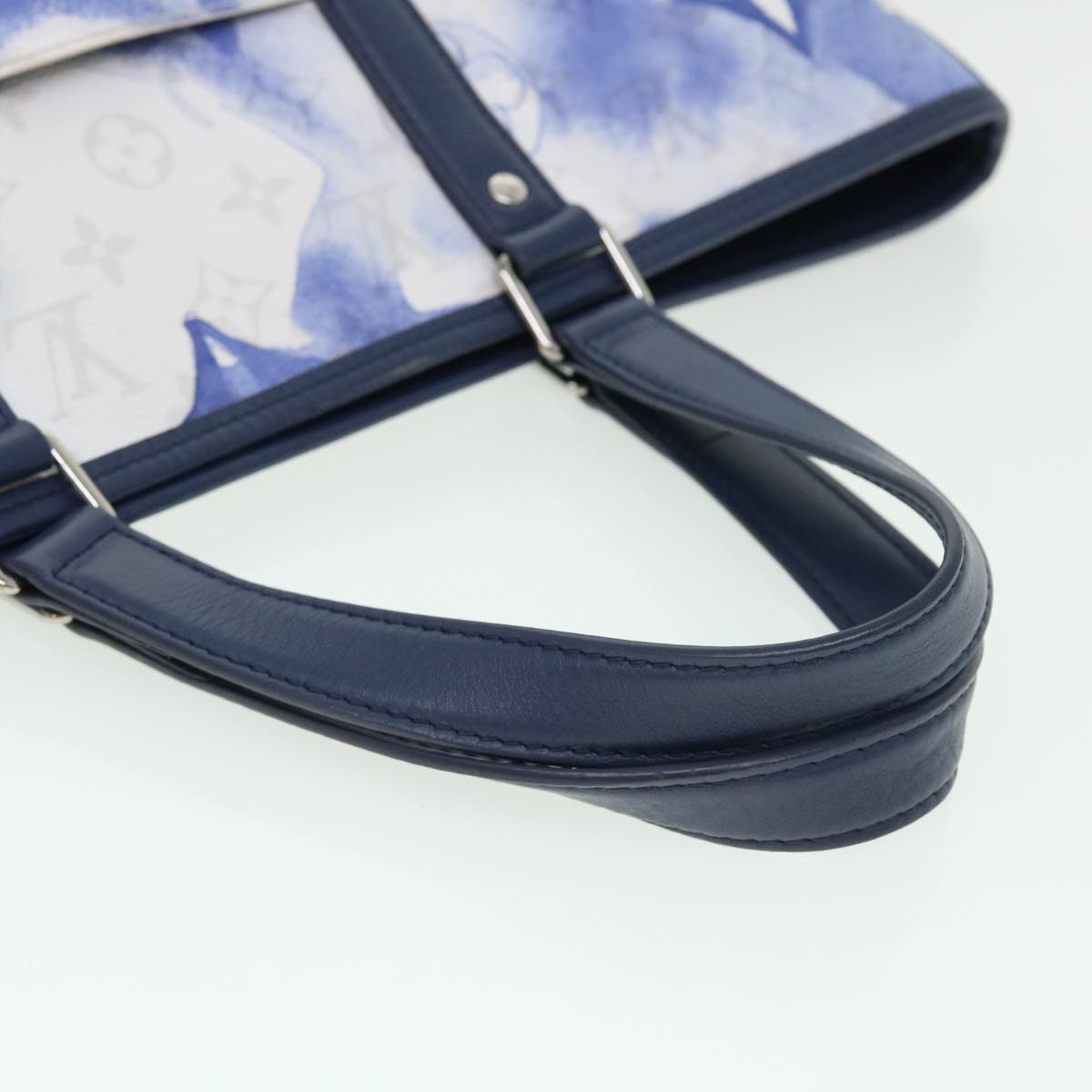 LOUIS VUITTON Monogram Water Color Weekend Tote PM Bag Blue M45756 Auth 50808S