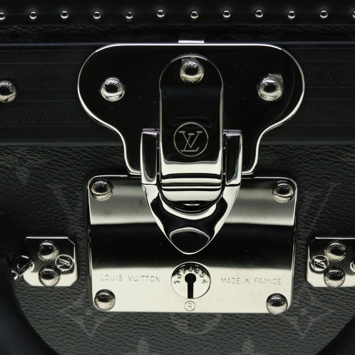 LOUIS VUITTON Monogram Eclipse Alzer 70 Trunk M20014 LV Auth 50883SM