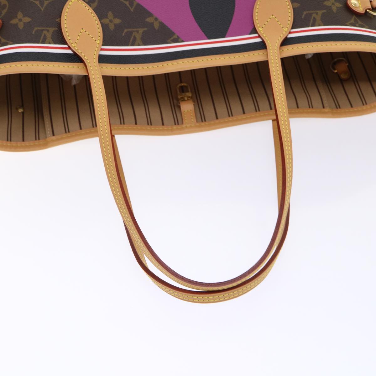 LOUIS VUITTON Monogram Game On Neverfull MM Tote Bag M57452 LV Auth 51264S