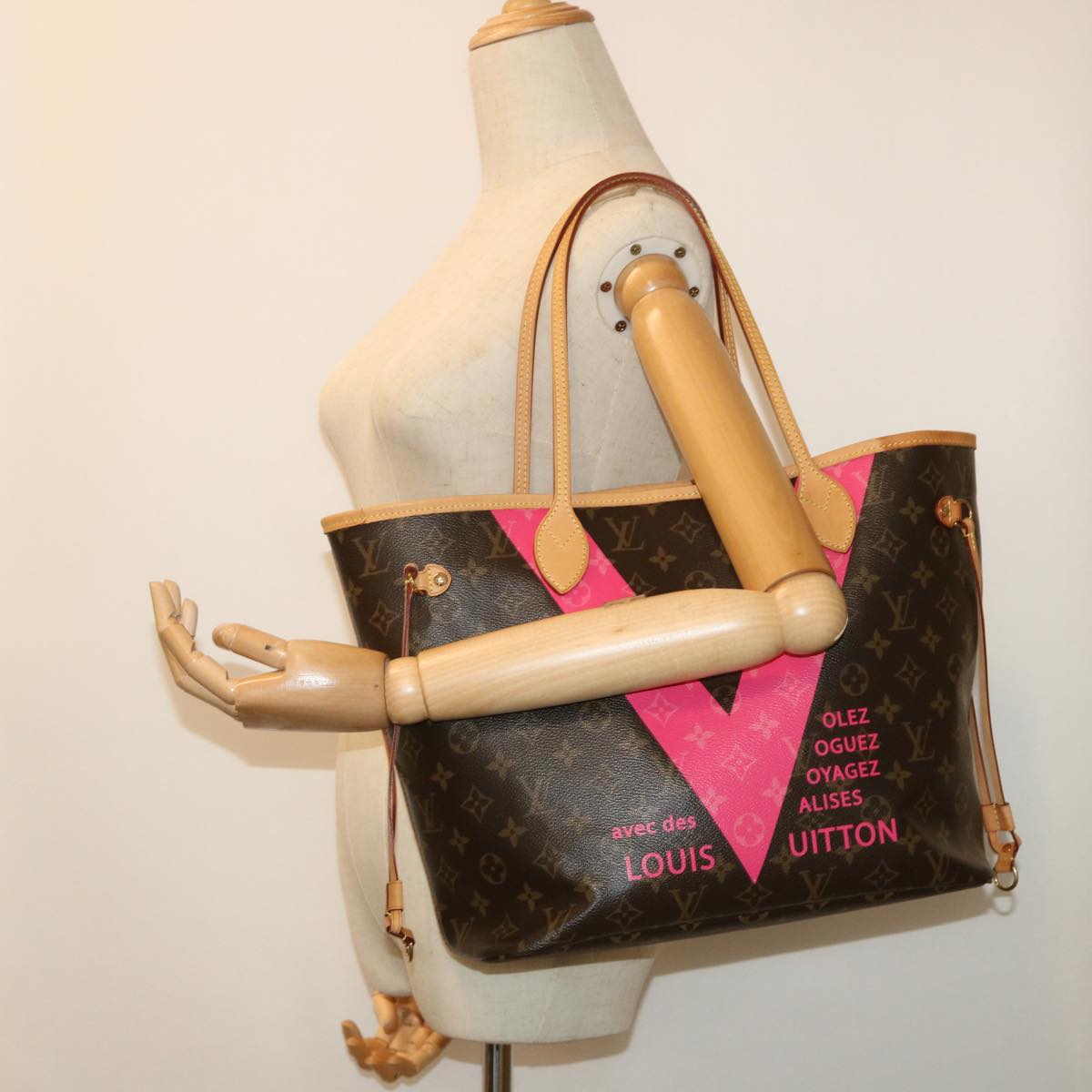LOUIS VUITTON Monogram Neverfull MM Tote Bag Grenard M41602 LV Auth 51265AV