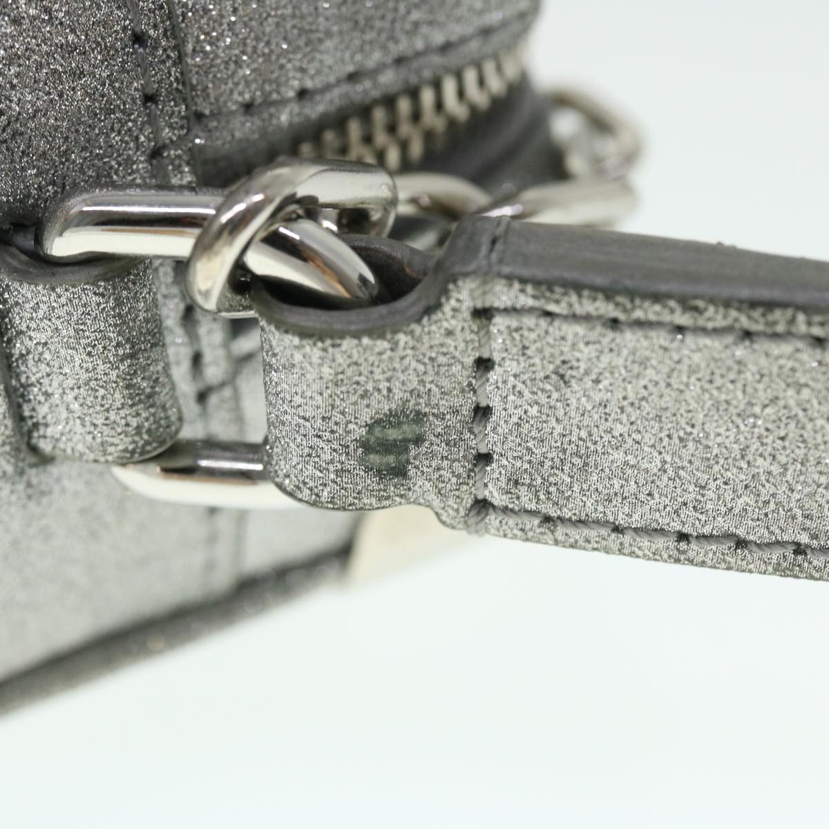LOUIS VUITTON Damier Glitter Mini Soft Trunk Bag Silver M59726 LV Auth 51371V