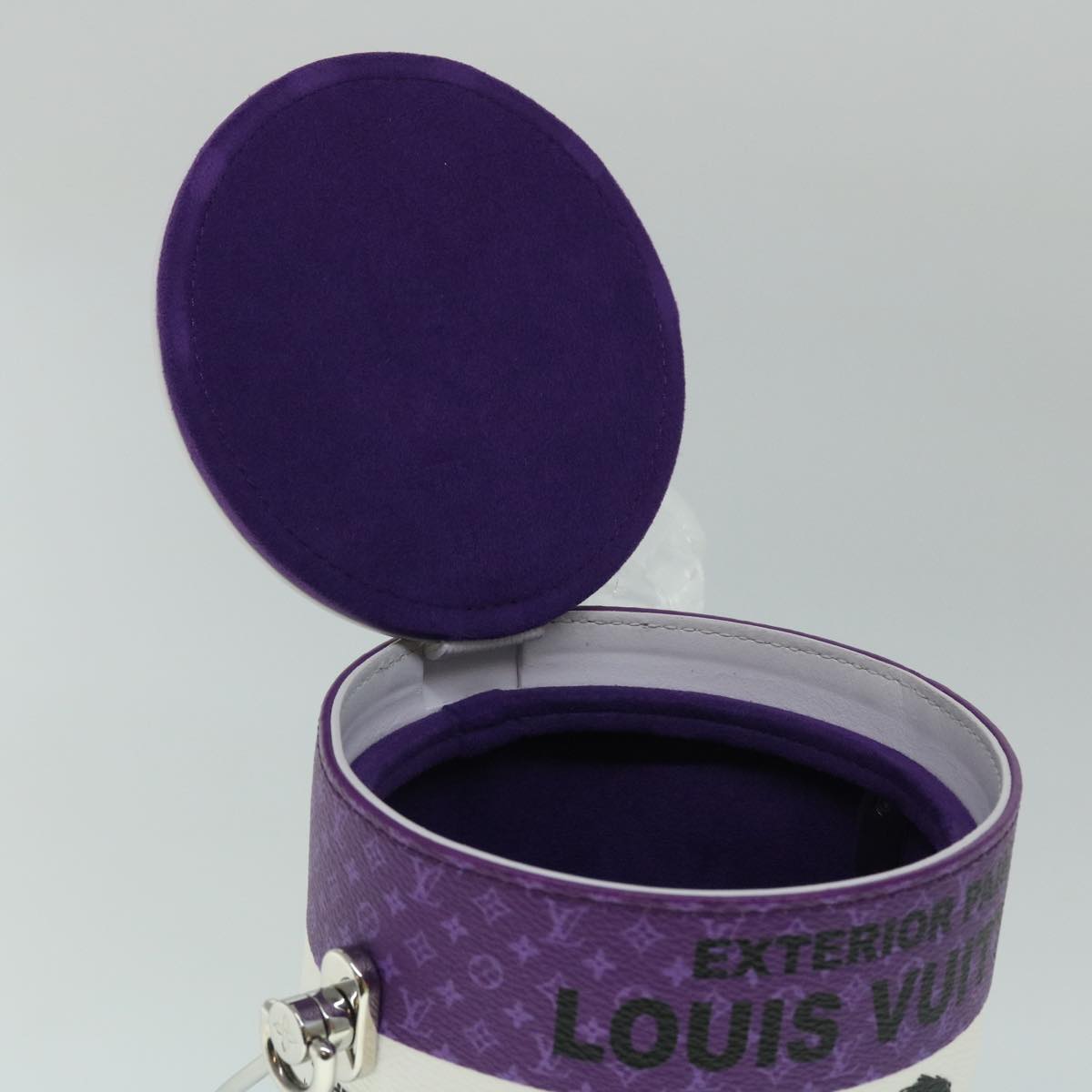 LOUIS VUITTON LV Painted Can Shoulder Bag PVC Leather Purple M81590 Auth 51895SM