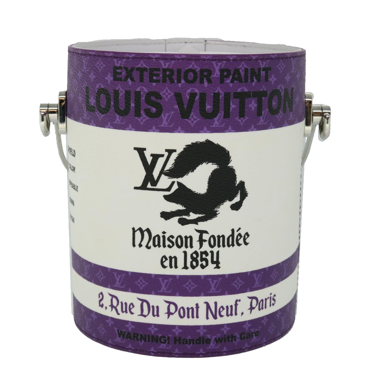 LOUIS VUITTON LV Painted Can Shoulder Bag PVC Leather Purple M81590 Auth 51895SM