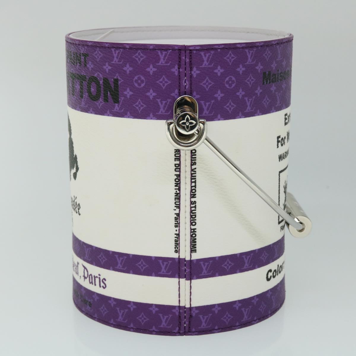 LOUIS VUITTON LV Painted Can Shoulder Bag PVC Leather Purple M81590 Auth 51895SM