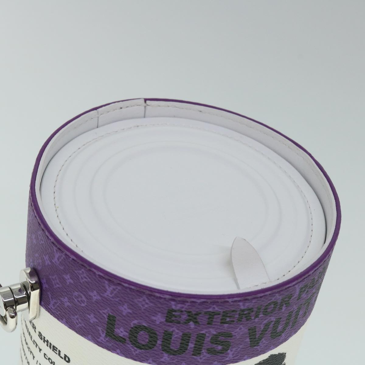 LOUIS VUITTON LV Painted Can Shoulder Bag PVC Leather Purple M81590 Auth 51895SM