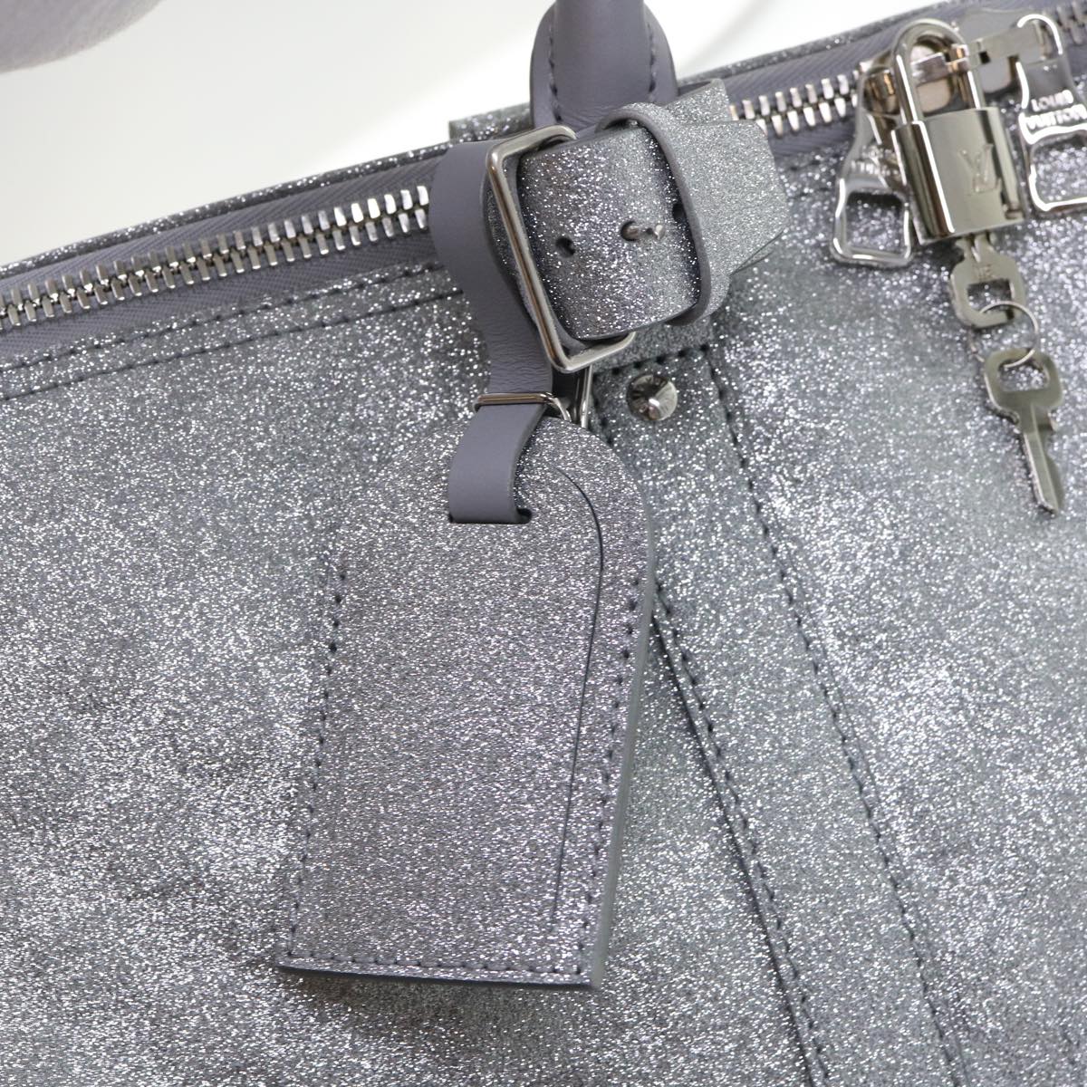 LOUIS VUITTON Damier Glitter Keepall Bandouliere 50 Bag N58041 LV Auth 52528SV