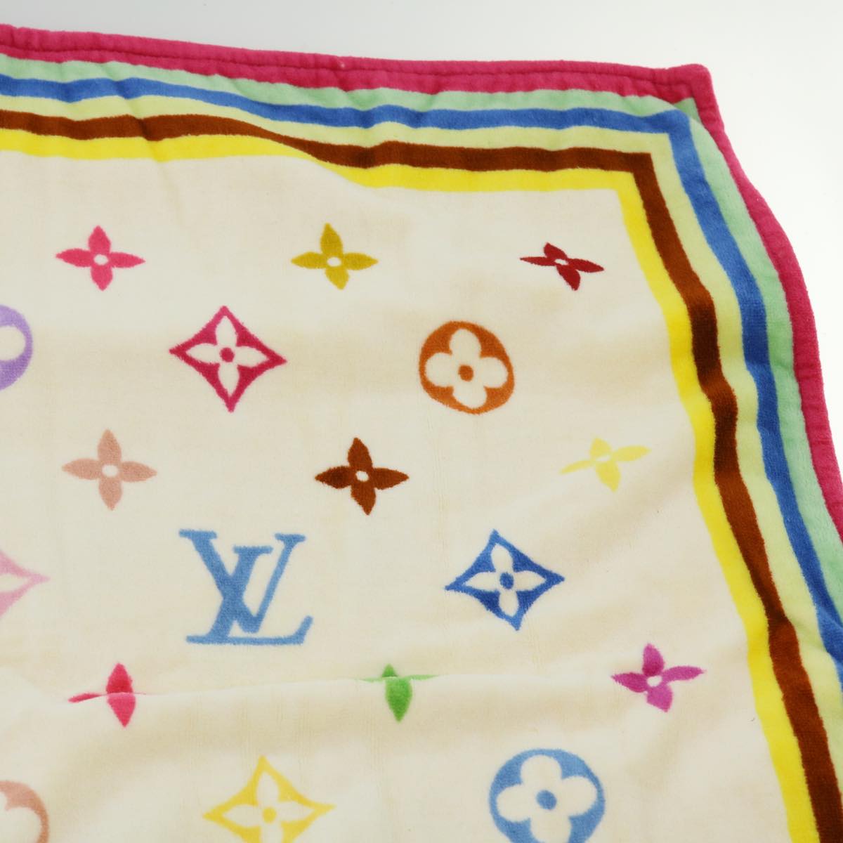 LOUIS VUITTON Monogram Multicolor Towel EDITION LIMITED 174 Cotton Auth 52532S