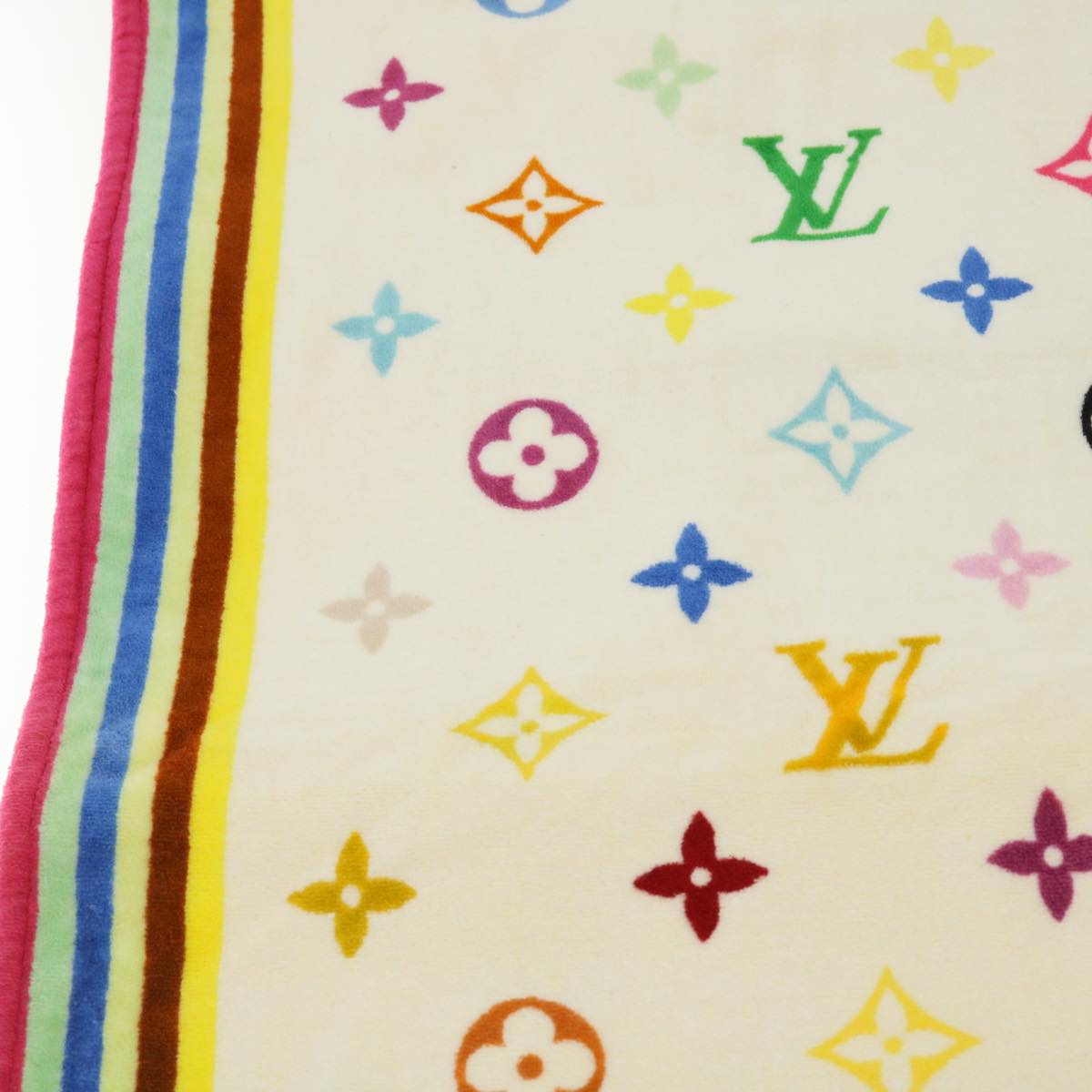LOUIS VUITTON Monogram Multicolor Towel EDITION LIMITED 174 Cotton Auth 52532S