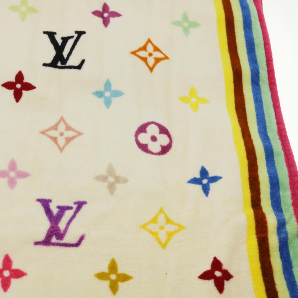 LOUIS VUITTON Monogram Multicolor Towel EDITION LIMITED 174 Cotton Auth 52532S