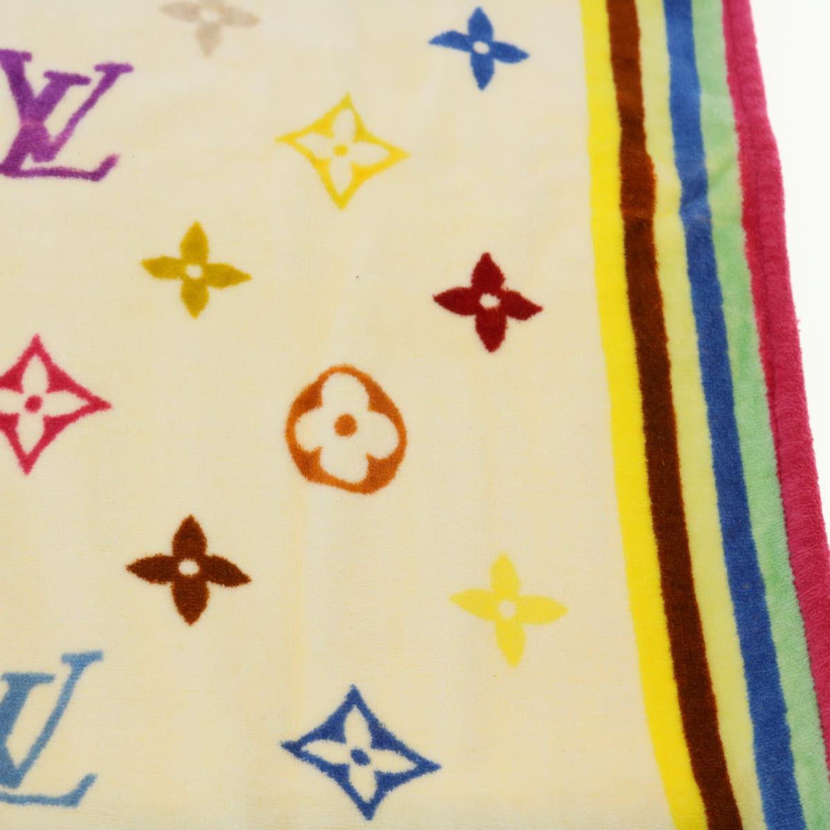LOUIS VUITTON Monogram Multicolor Towel EDITION LIMITED 174 Cotton Auth 52532S