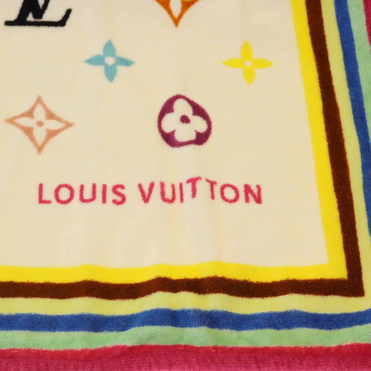 LOUIS VUITTON Monogram Multicolor Towel EDITION LIMITED 174 Cotton Auth 52532S