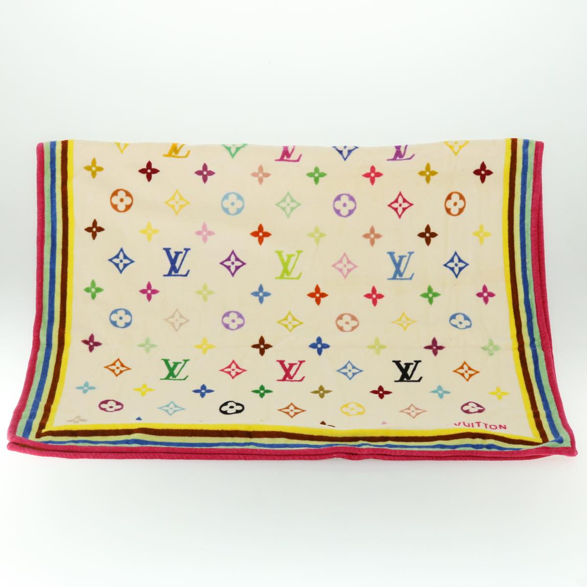 LOUIS VUITTON Monogram Multicolor Towel EDITION LIMITED 174 Cotton Auth 52532S