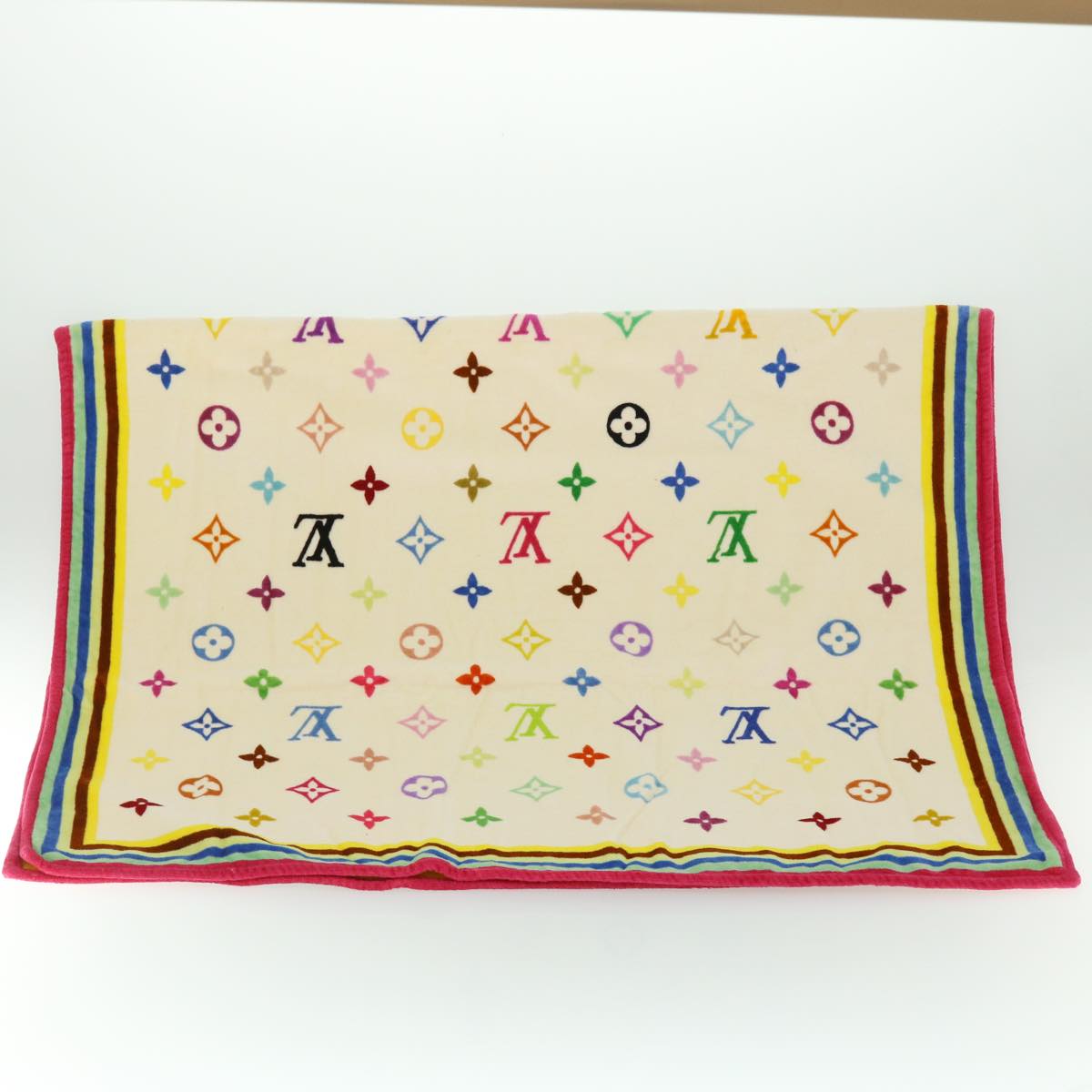 LOUIS VUITTON Monogram Multicolor Towel EDITION LIMITED 174 Cotton Auth 52532S