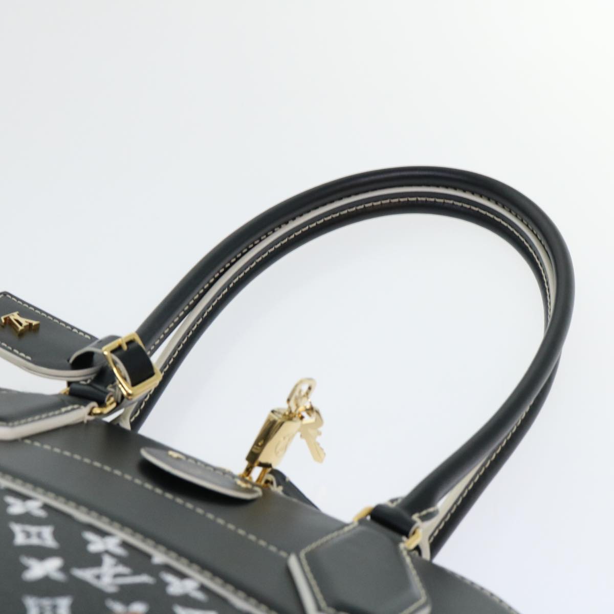 LOUIS VUITTON Catgram Alma Souple Hand Bag 2way Black M44403 LV Auth 52542SM