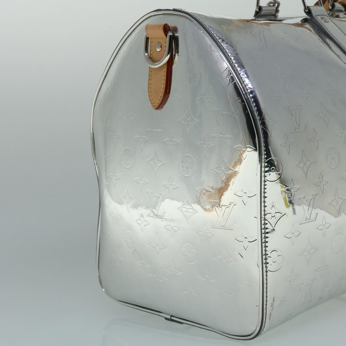 LOUIS VUITTON Monogram Keepall Bandouliere 50 Bag Silver M45886 LV Auth 53414S