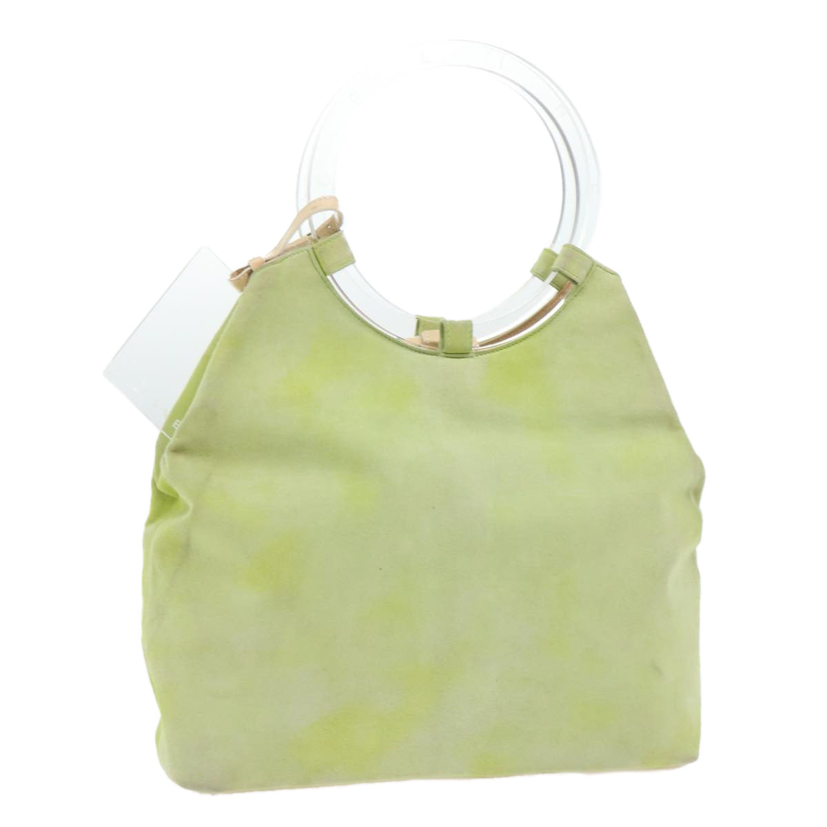 CELINE Hand Bag Suede Green Auth 53736V