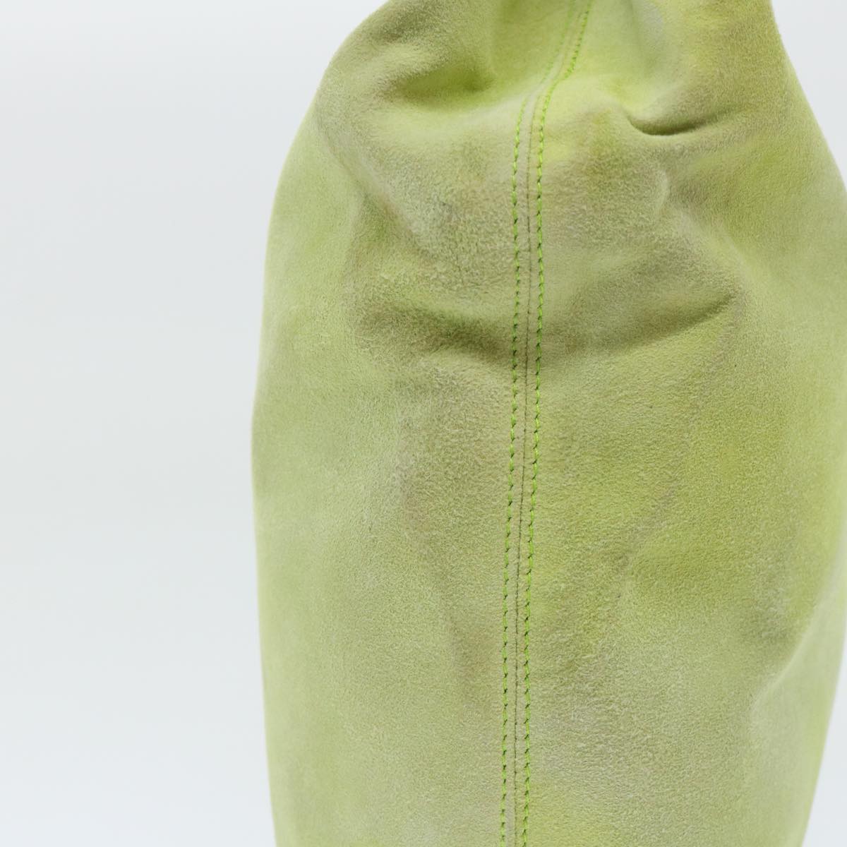 CELINE Hand Bag Suede Green Auth 53736V