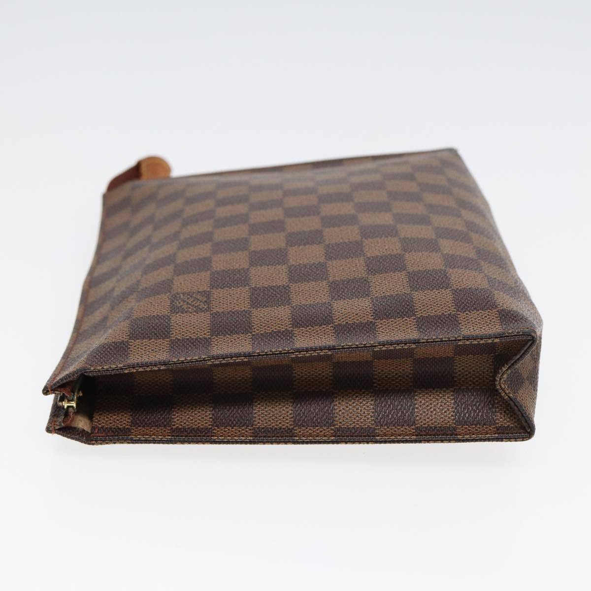 LOUIS VUITTON Damier Ebene Poche Toilette 26 Pouch N47543 LV Auth 55311