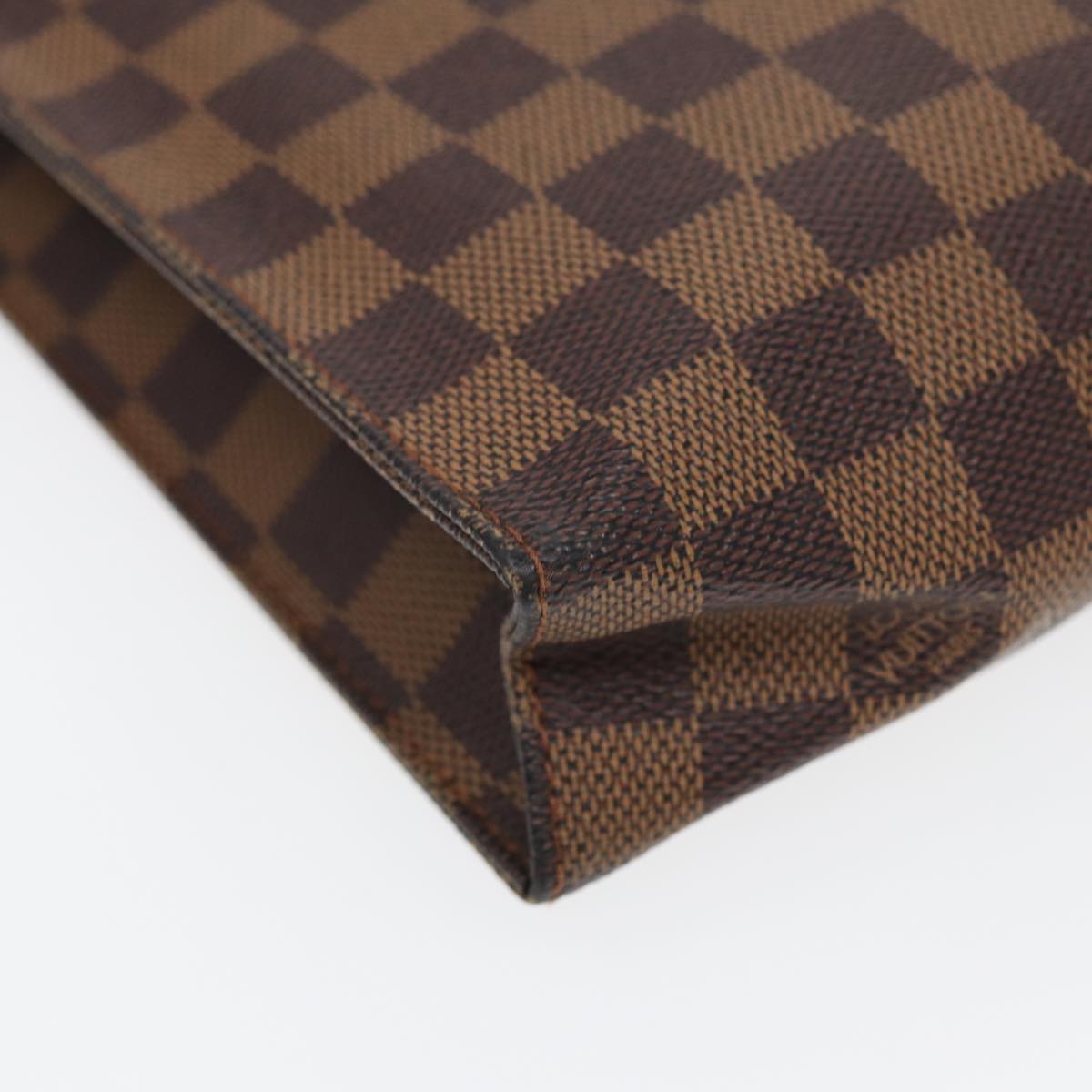 LOUIS VUITTON Damier Ebene Poche Toilette 26 Pouch N47543 LV Auth 55311