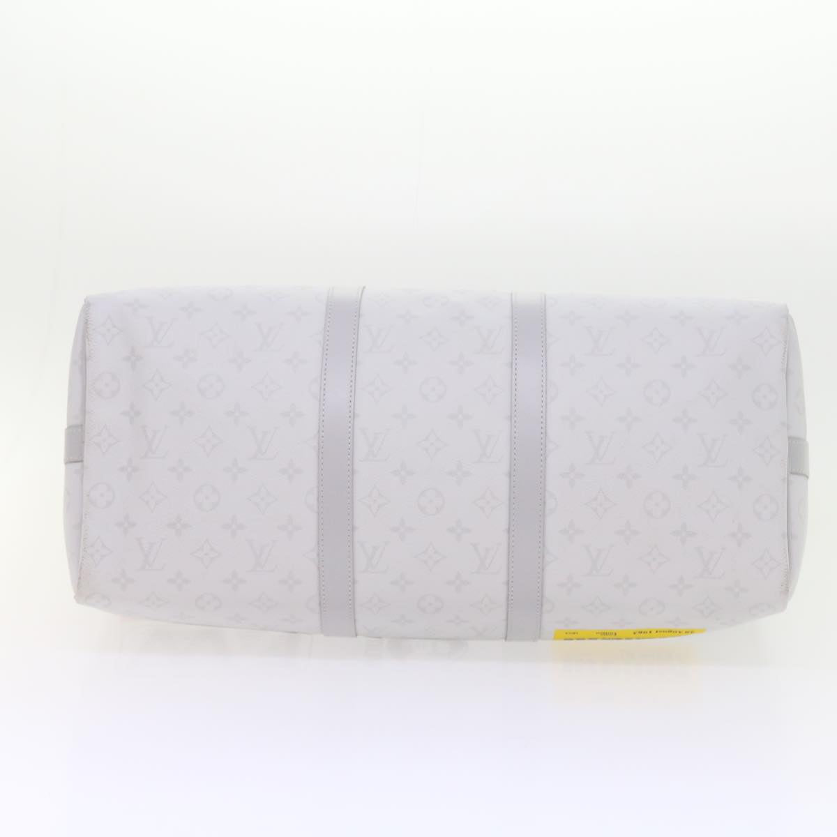 LOUIS VUITTON Monogram White Keepall Bandouliere 50 Bag M44643 LV Auth 55862S