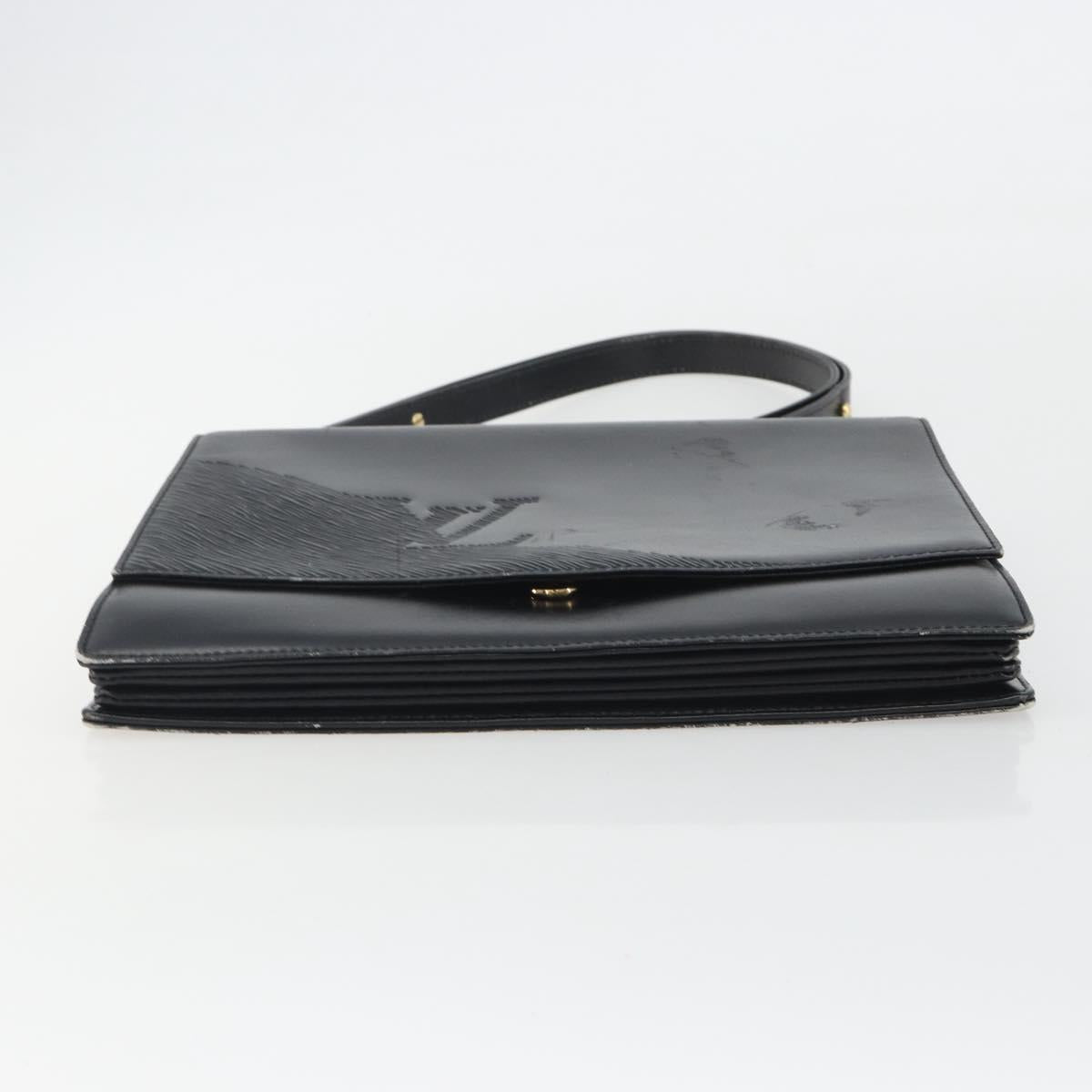 LOUIS VUITTON Opera Line Delph Shoulder Bag Leather Black M63932 LV Auth 56152