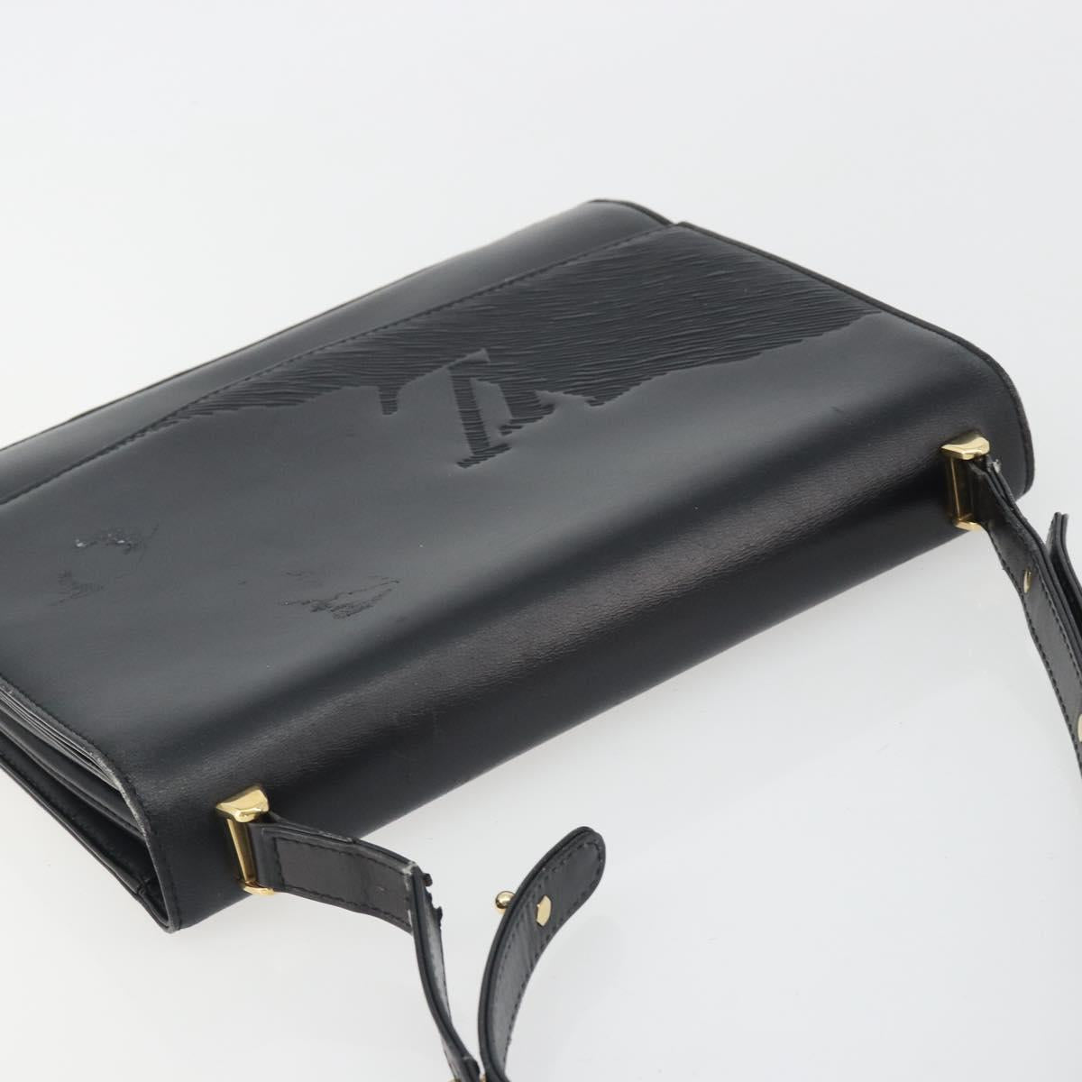 LOUIS VUITTON Opera Line Delph Shoulder Bag Leather Black M63932 LV Auth 56152
