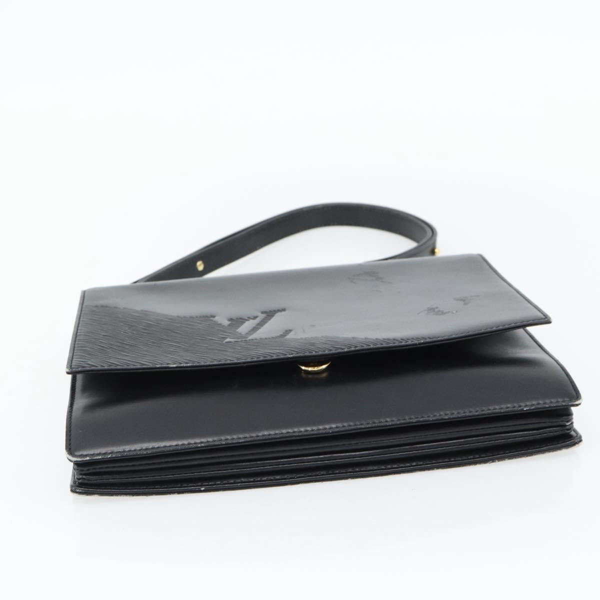 LOUIS VUITTON Opera Line Delph Shoulder Bag Leather Black M63932 LV Auth 56152A