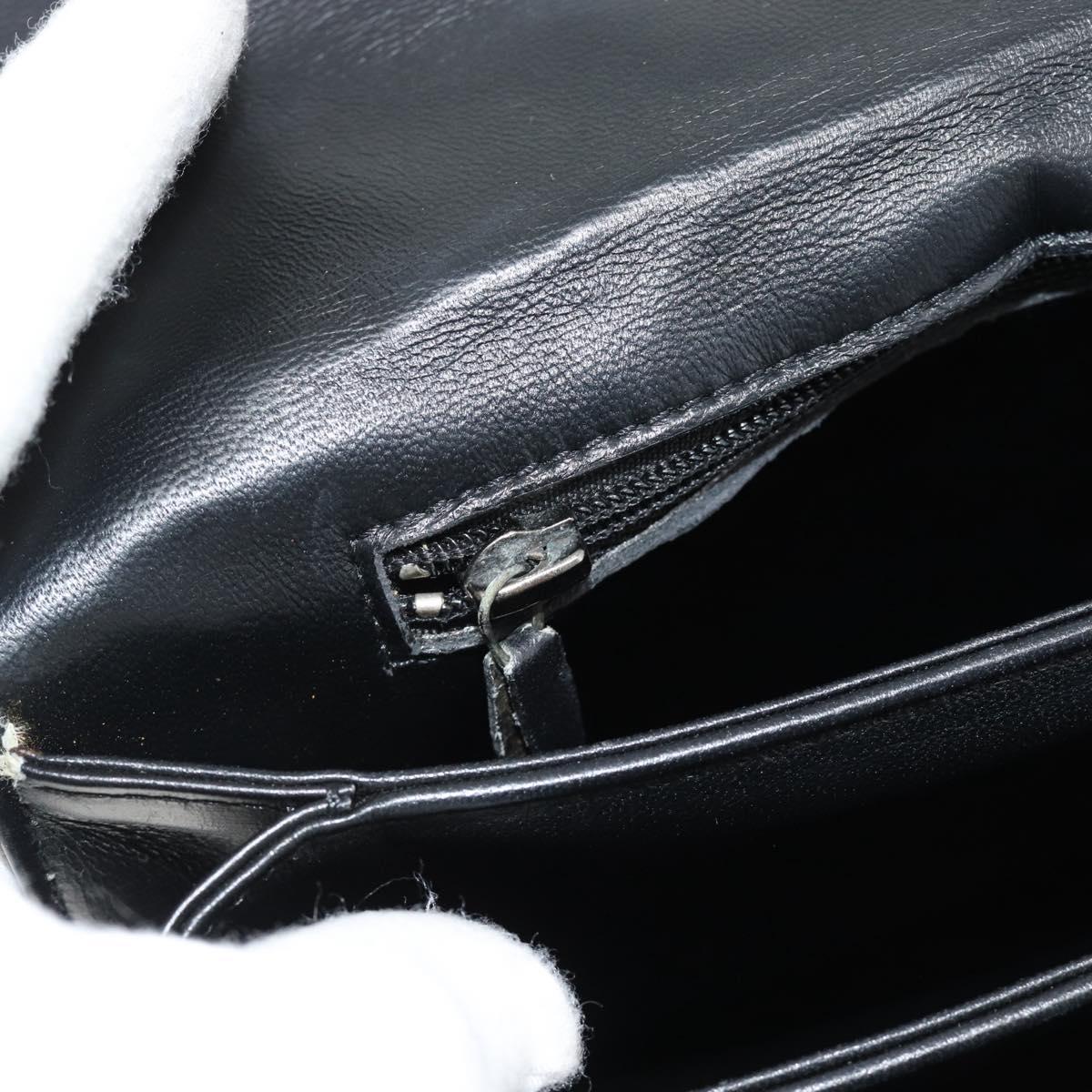 LOUIS VUITTON Opera Line Delph Shoulder Bag Leather Black M63932 LV Auth 56152A