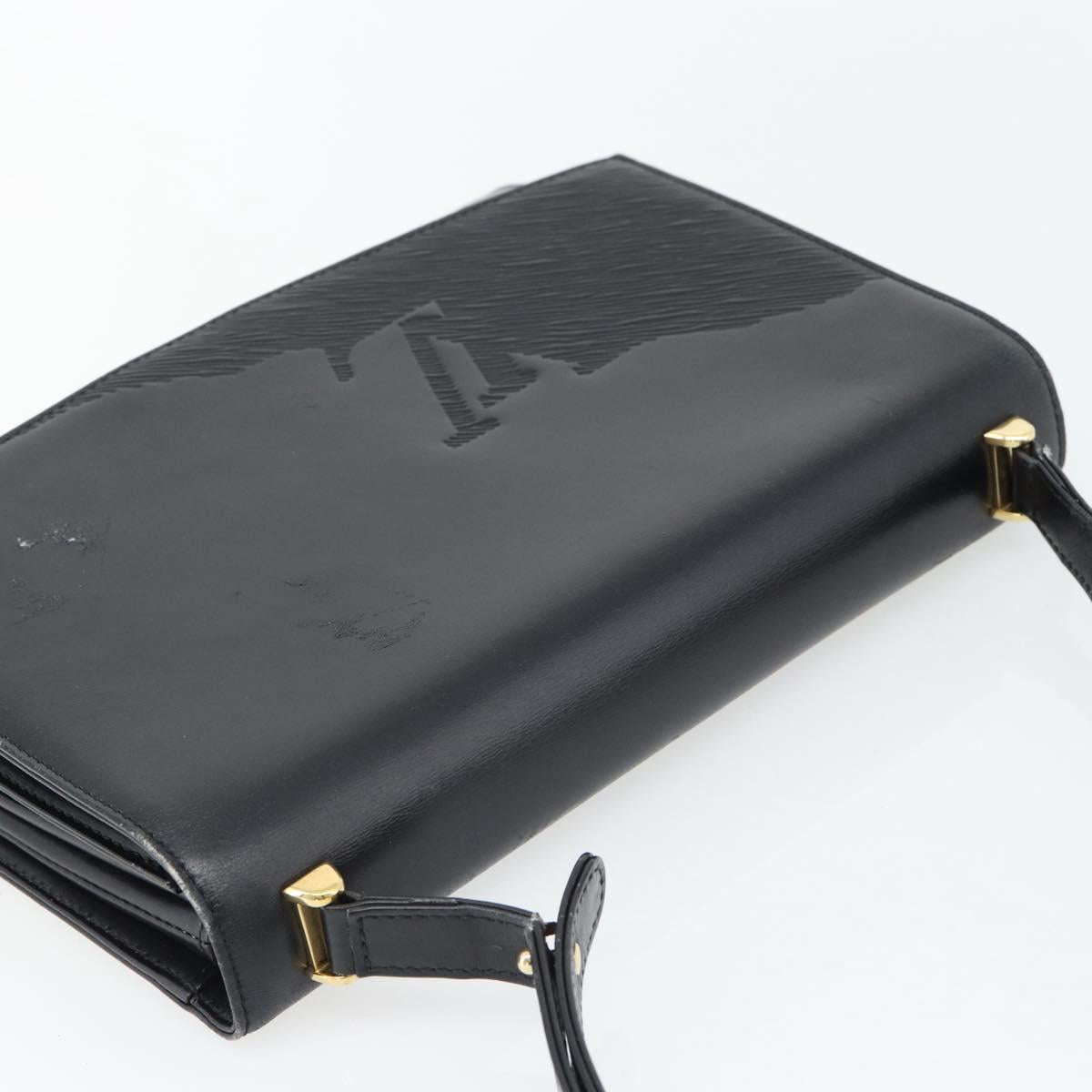 LOUIS VUITTON Opera Line Delph Shoulder Bag Leather Black M63932 LV Auth 56152A