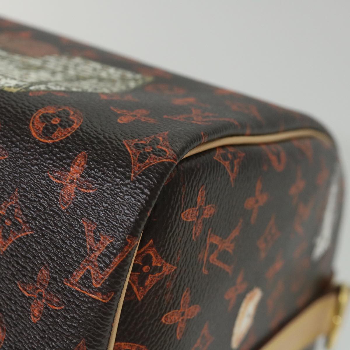 LOUIS VUITTON Catgram Speedy Bandouliere 30 Hand Bag Brown M44401 LV Auth 56154SM