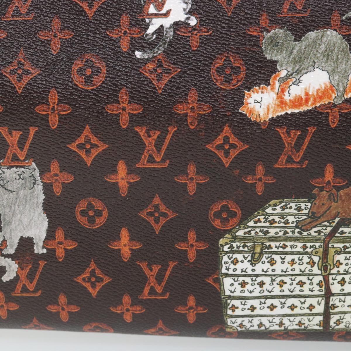 LOUIS VUITTON Catgram Speedy Bandouliere 30 Hand Bag Brown M44401 LV Auth 56154SM