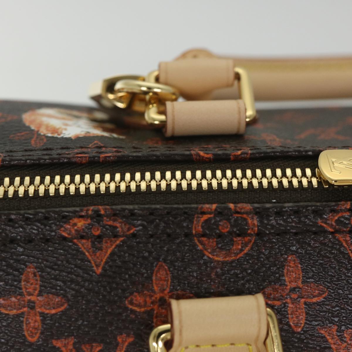 LOUIS VUITTON Catgram Speedy Bandouliere 30 Hand Bag Brown M44401 LV Auth 56154SM