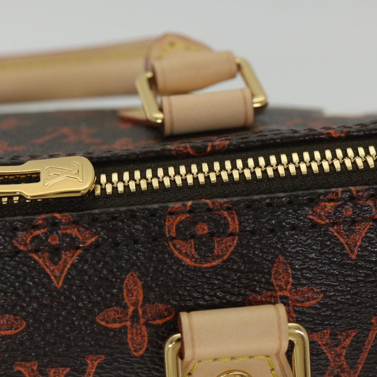 LOUIS VUITTON Catgram Speedy Bandouliere 30 Hand Bag Brown M44401 LV Auth 56154SM