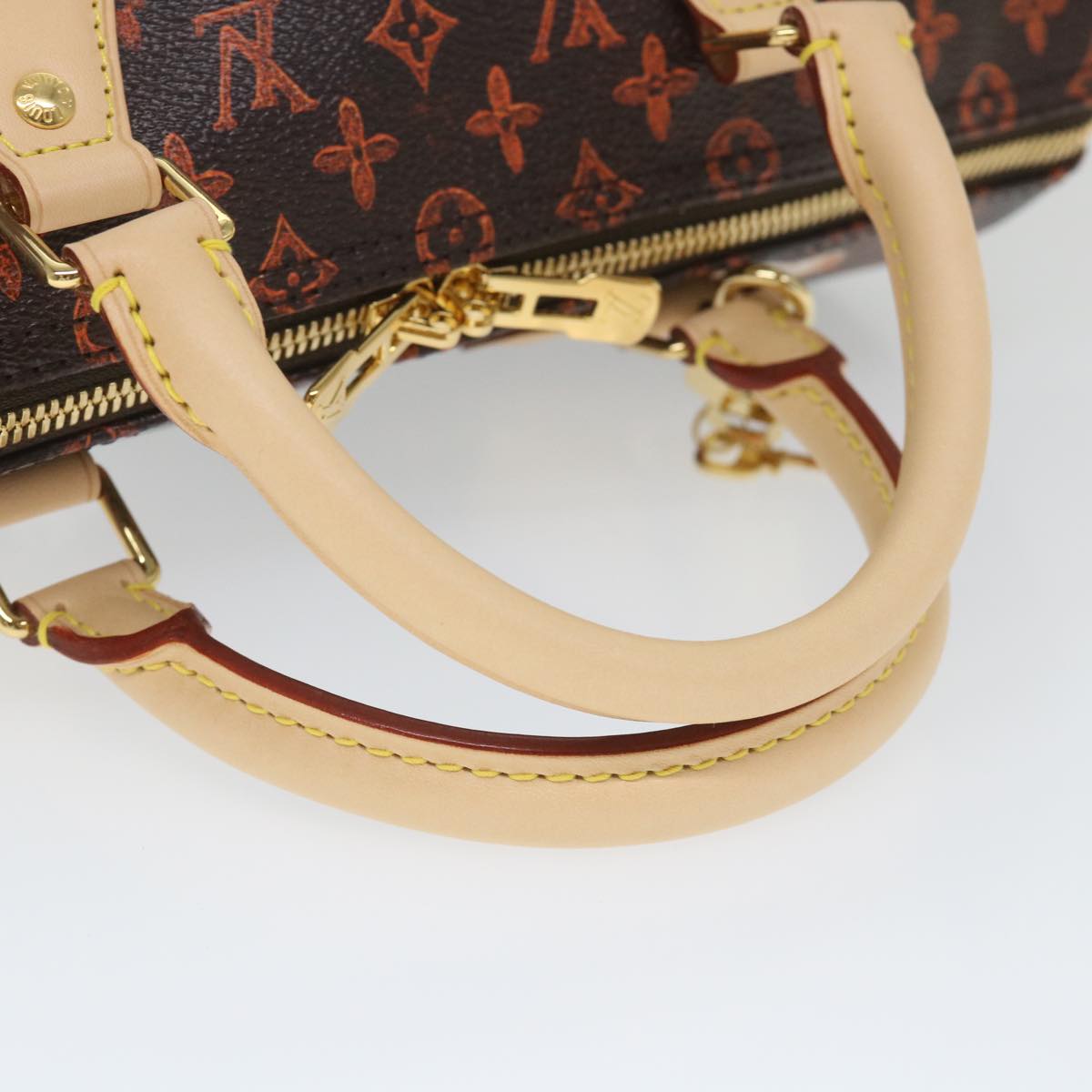 LOUIS VUITTON Catgram Speedy Bandouliere 30 Hand Bag Brown M44401 LV Auth 56154SM