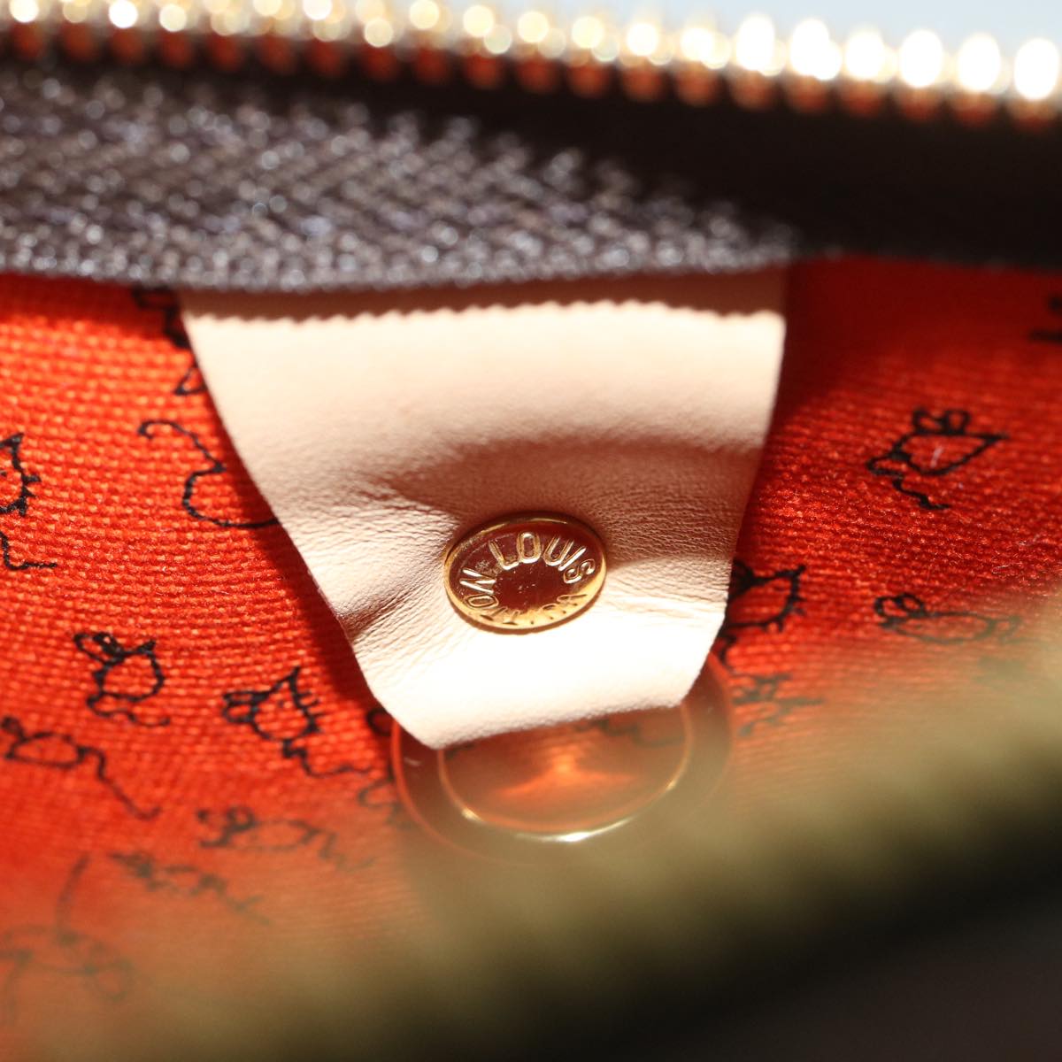 LOUIS VUITTON Catgram Speedy Bandouliere 30 Hand Bag Brown M44401 LV Auth 56154SM