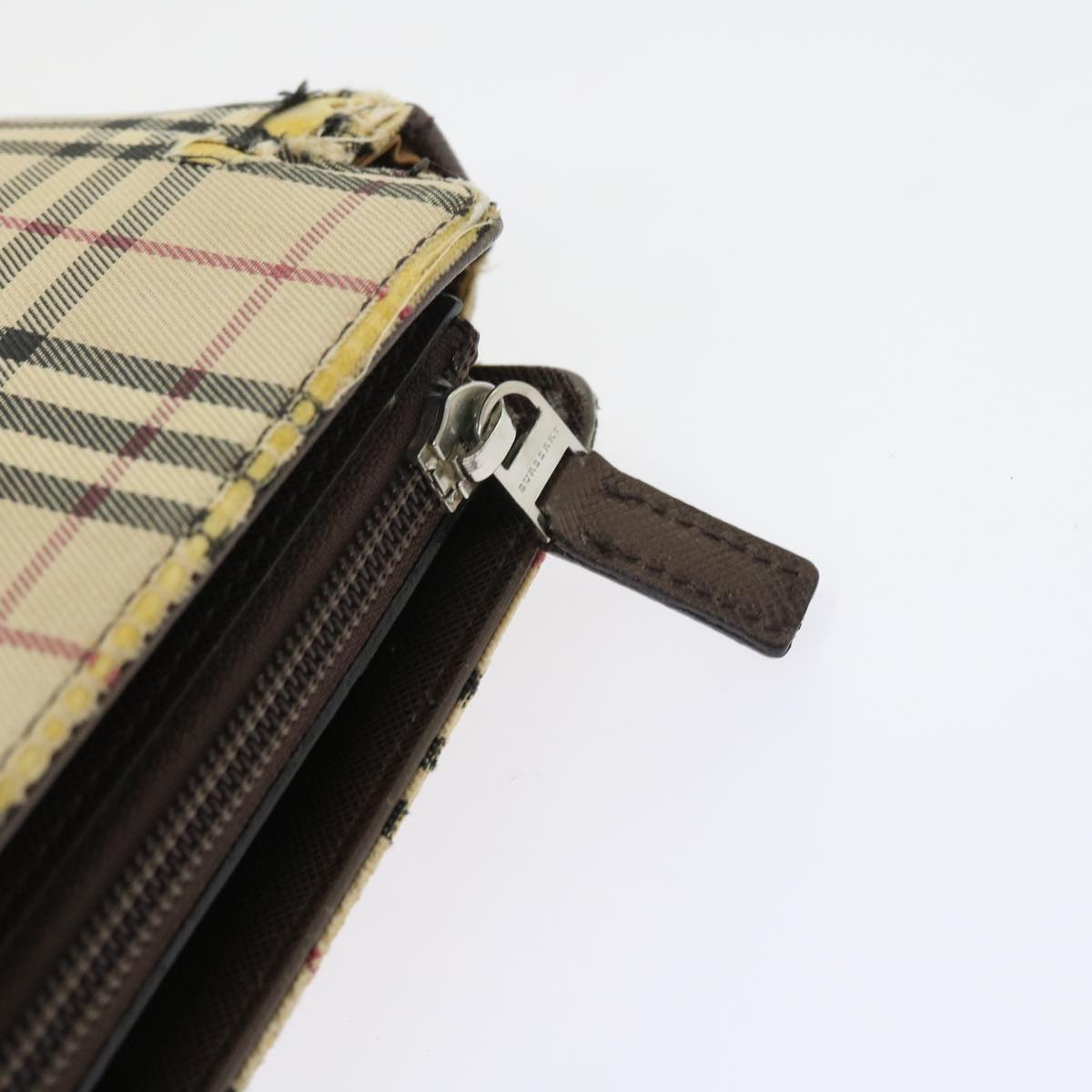 BURBERRY Nova Check Tote Bag Canvas Beige Auth 56398