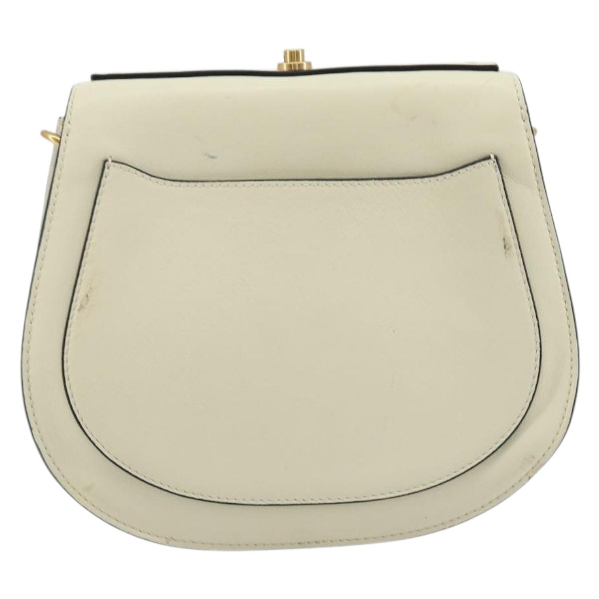 Chloe Nile Small Bracelet Shoulder Bag Leather Suede Cream Auth 56489