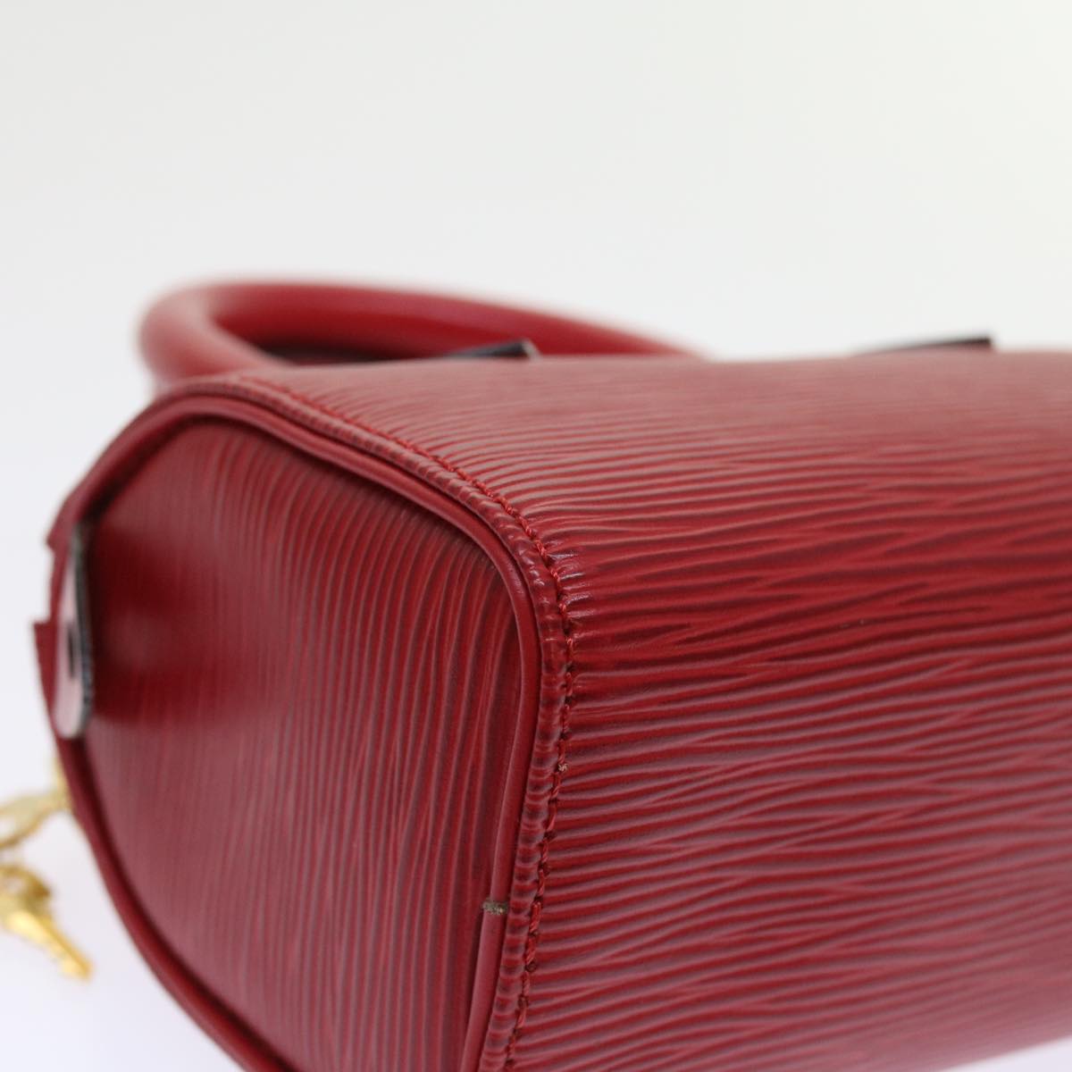 LOUIS VUITTON Epi Mini Speedy Hand Bag SPO 2way Red LV Auth 56797SM