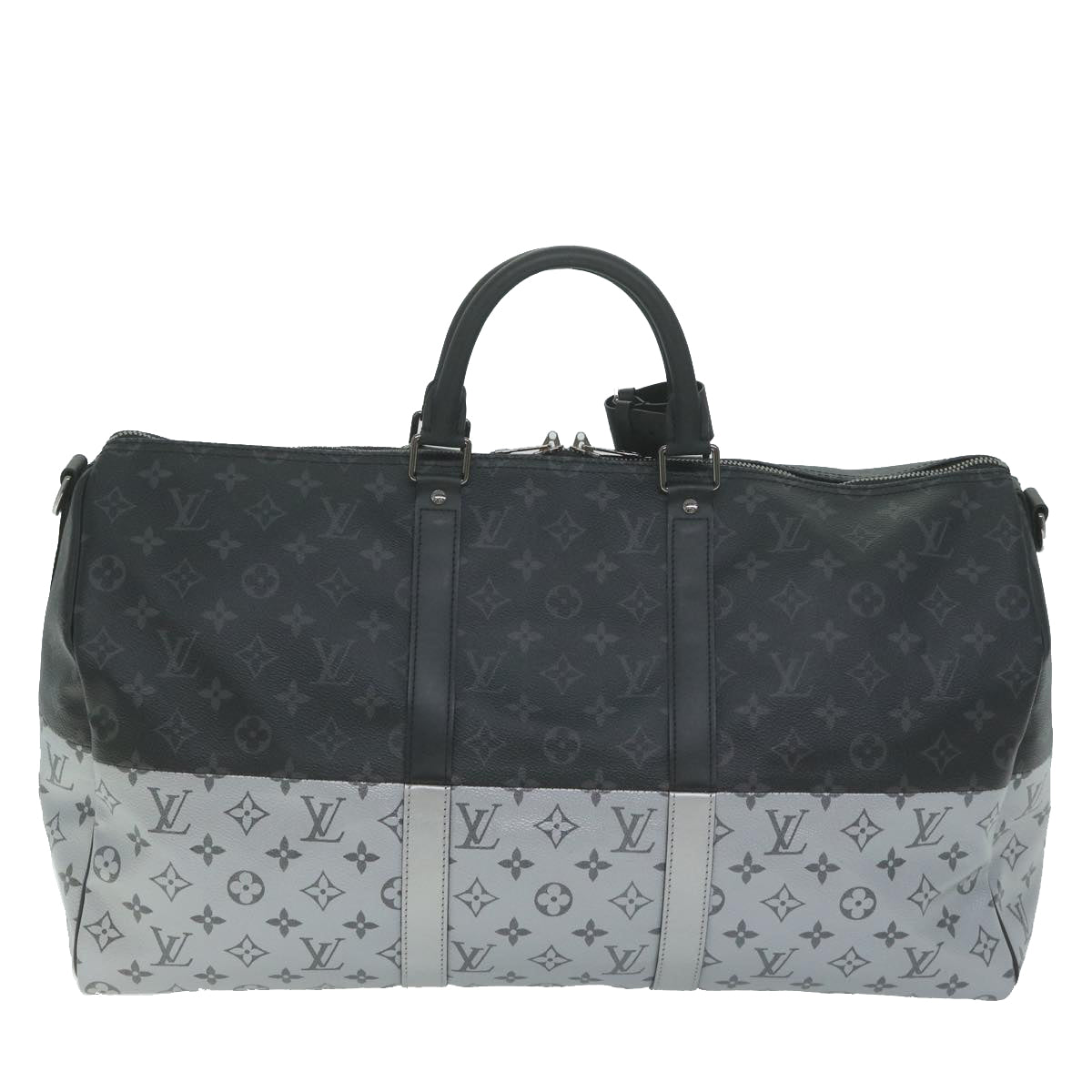 LOUIS VUITTON Eclipse Split Keepall Bandouliere 50 Boston Bag M43817 Auth 57012SM