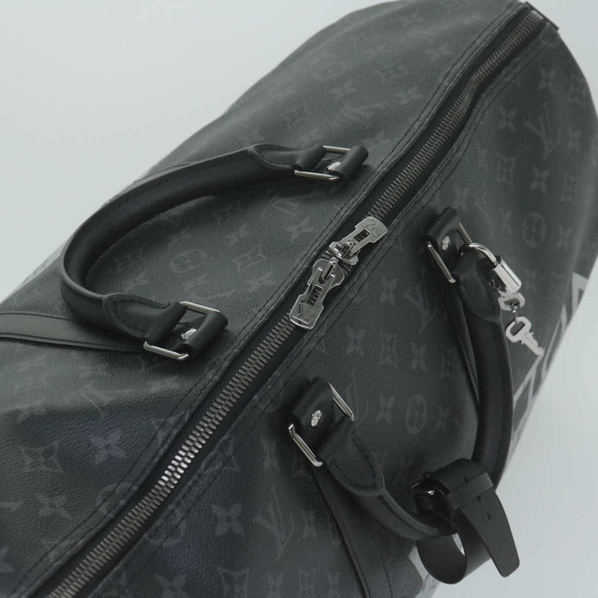 LOUIS VUITTON Eclipse Split Keepall Bandouliere 50 Boston Bag M43817 Auth 57012SM