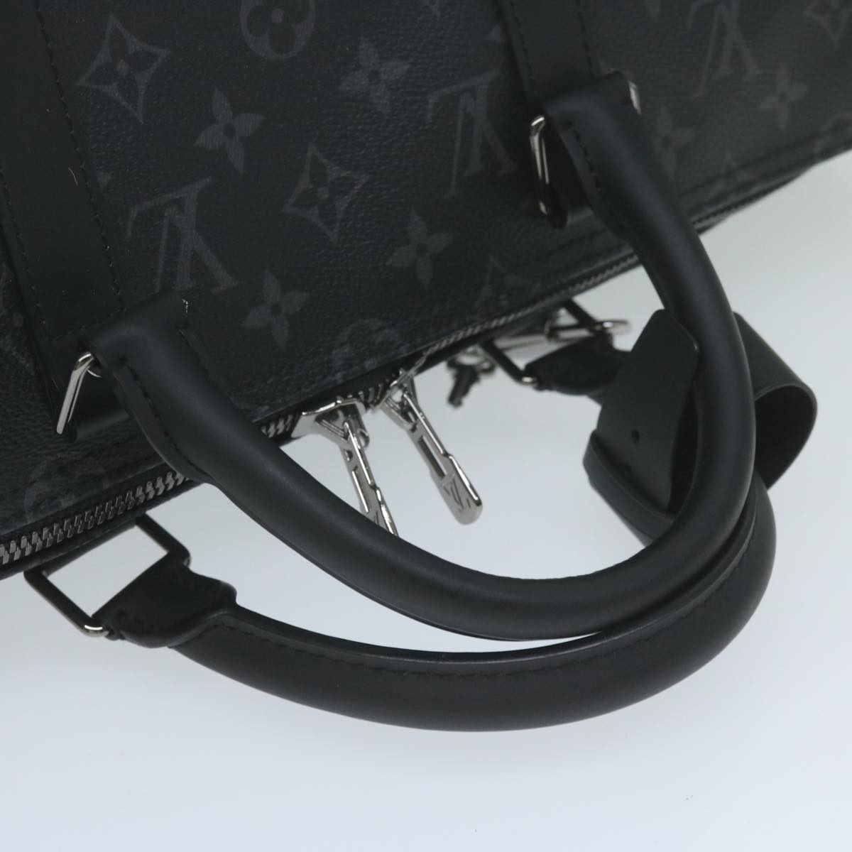 LOUIS VUITTON Eclipse Split Keepall Bandouliere 50 Boston Bag M43817 Auth 57012SM