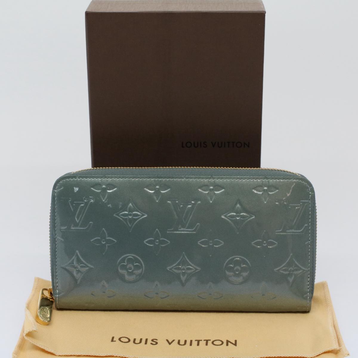 LOUIS VUITTON Monogram Vernis Zippy Wallet Long Wallet Jivre M91565 Auth 57160SM