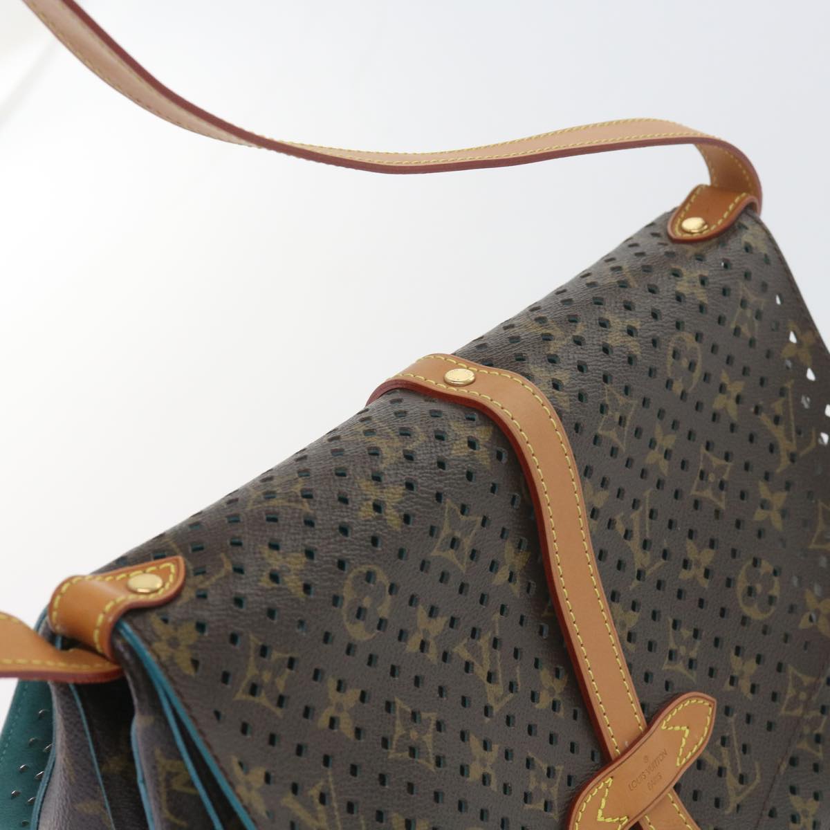LOUIS VUITTON Monogram Perfo Saumur 30 Shoulder Bag M93998 LV Auth 59612SAV