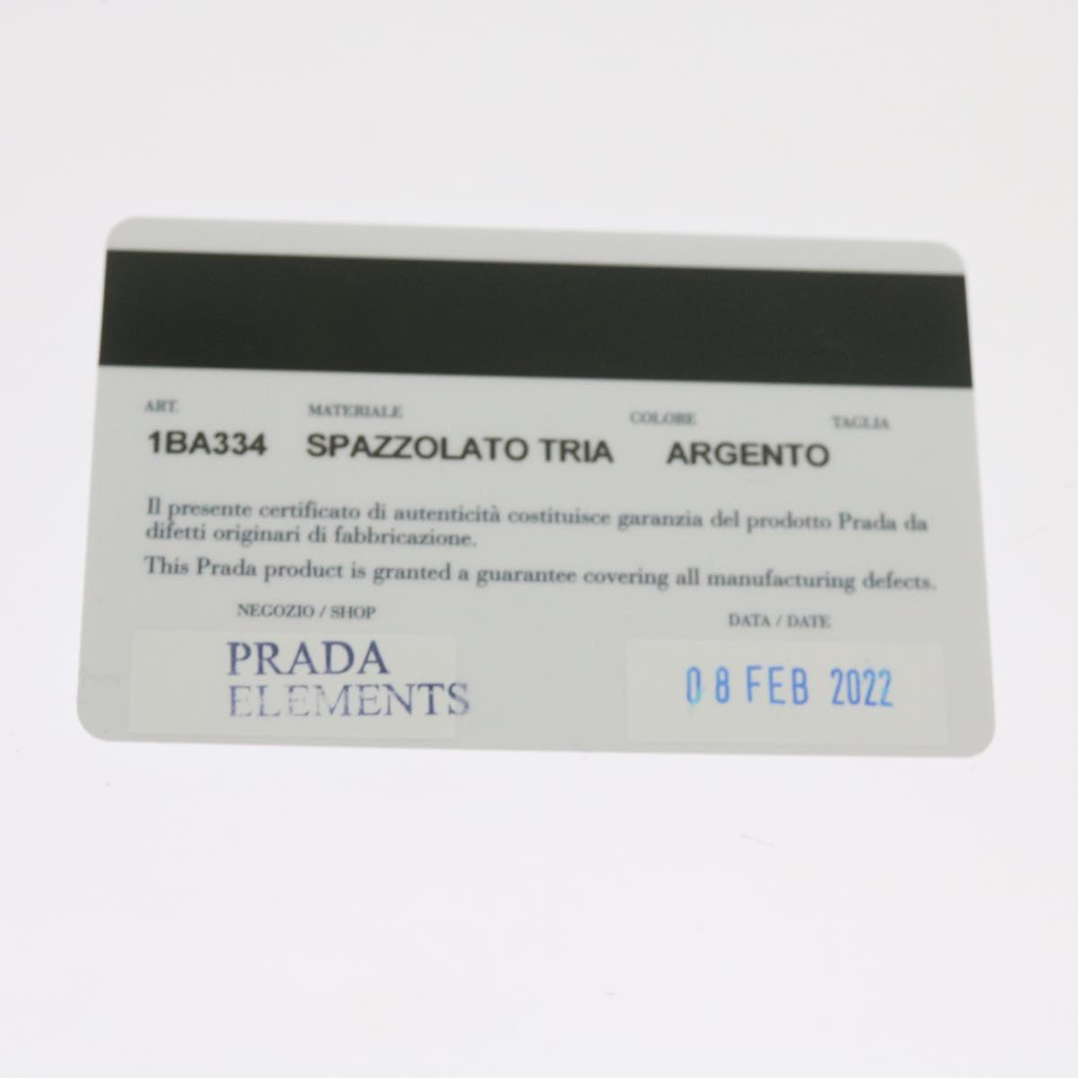 PRADA Hand Bag Metallic leather Silver Auth 59813SV