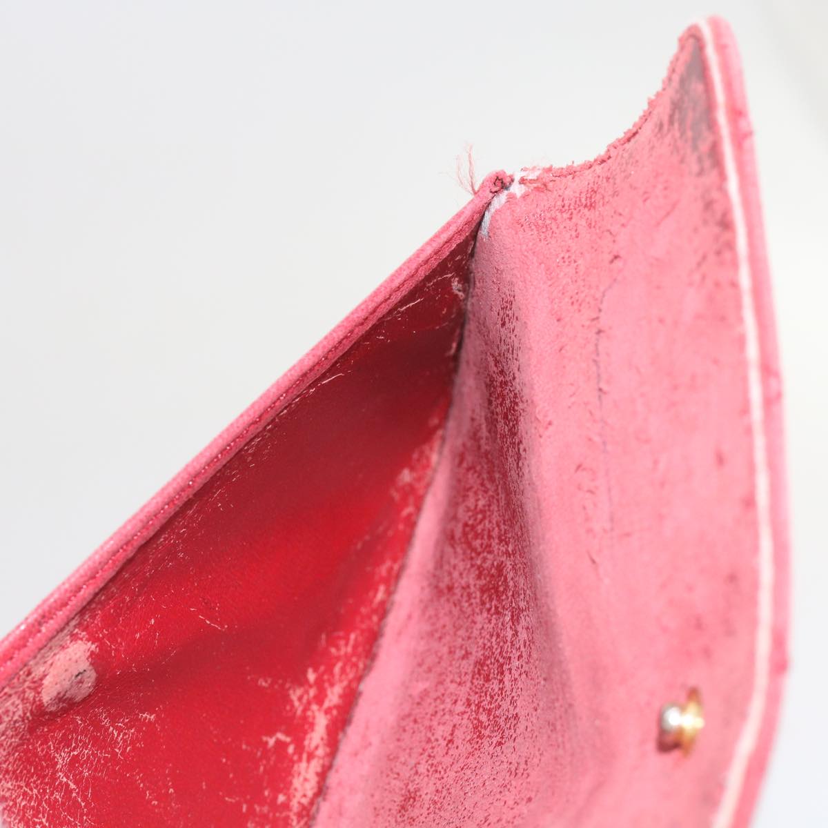 CHANEL Matelasse Chain Shoulder Bag Canvas Red CC Auth 59869A